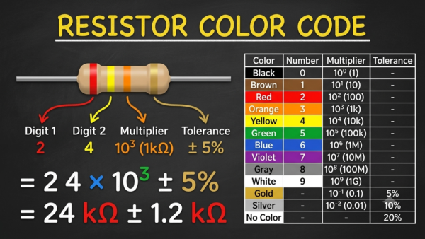 How to Read Resistor Color Codes (With Practice Circuits)