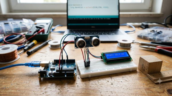 Arduino Ultrasonic Distance Meter with HC-SR04